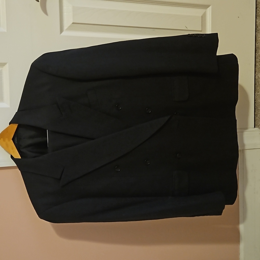 Vintage Black Wool Suit and Pants Set